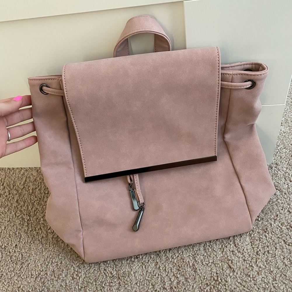 Light Pink Suede Purse/Backpack